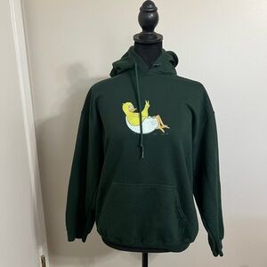 Green Graphic Hoodie Sweater